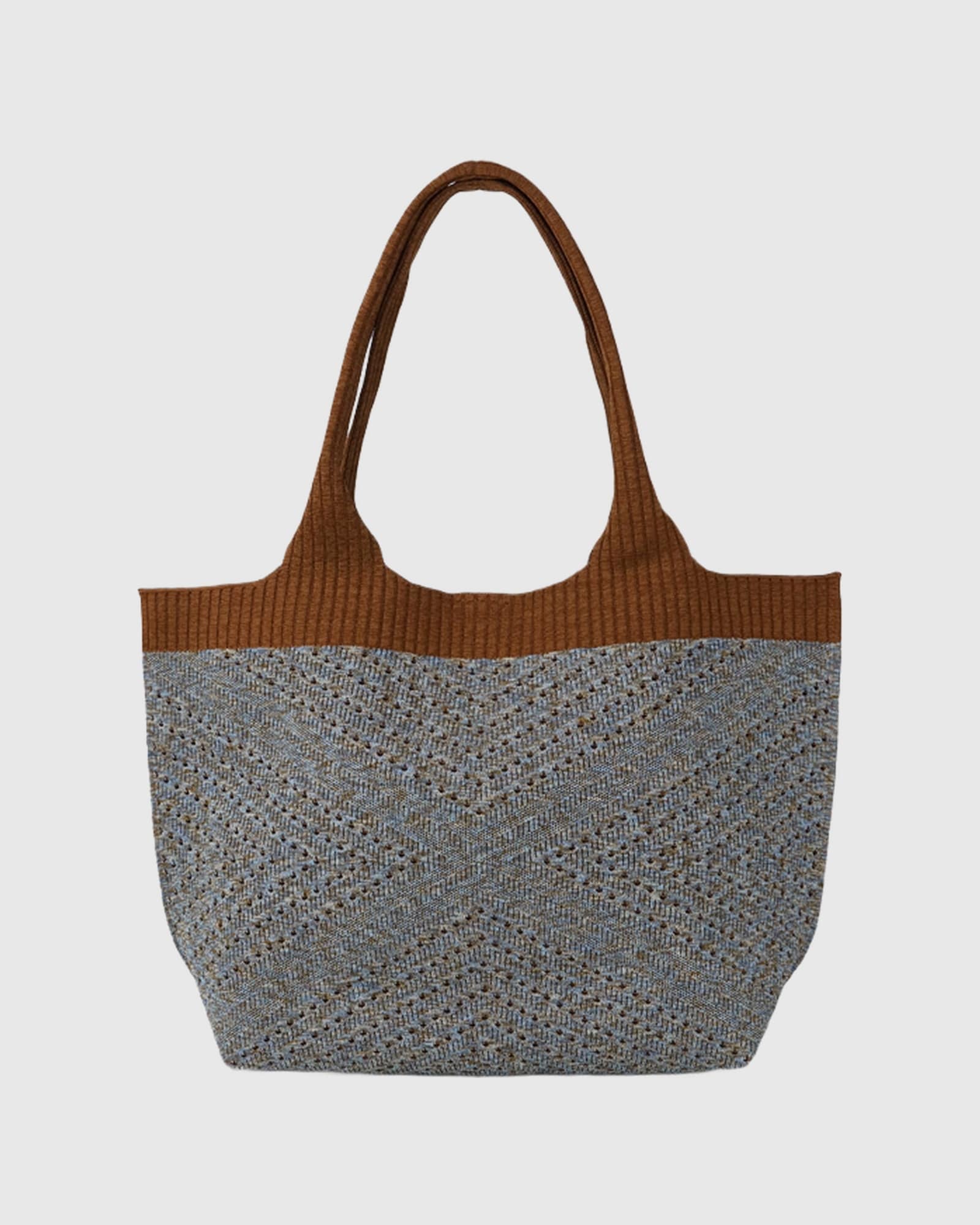 Patchwork Knit Tote