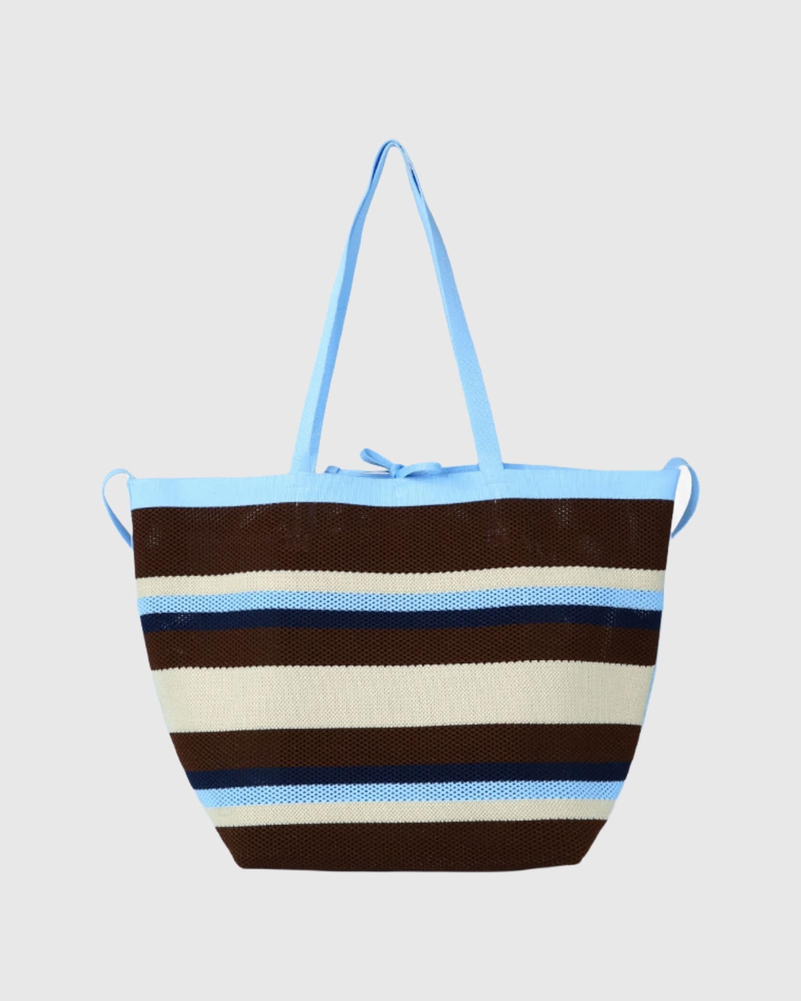 Retro Stripe Knit Tote