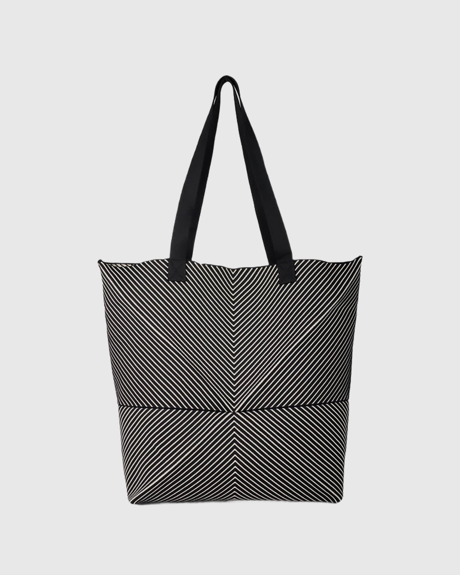 Foldable Stripe Tote